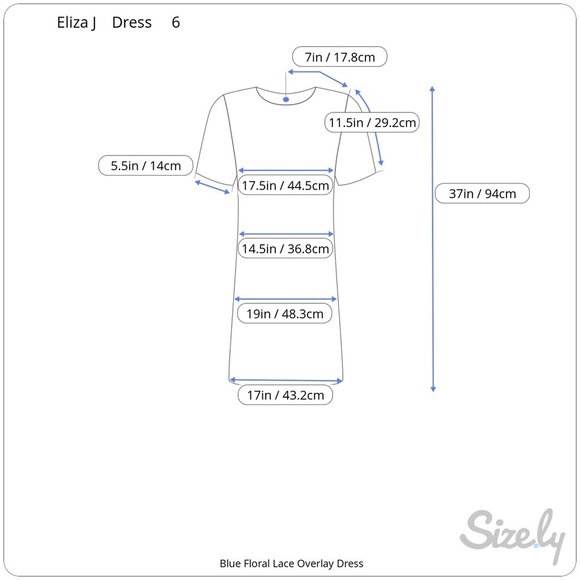 NWT Eliza J | Light Blue Floral Lace Sheath Dress with Low V Back Size 6 - Picture 11 of 12